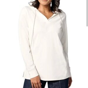 Small Belle by Kim GravelWomen's White Hoodie Top NEW NO TAGS